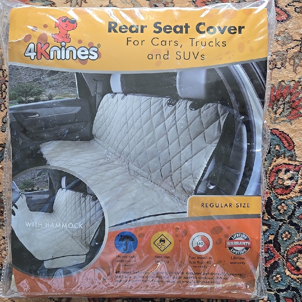 4Knines Rear Seat Cover for Cars